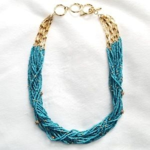 Stella & Dot | Turquoise & Gold Retired Calliah Statement Necklace Toggl… - Picture 6 of 8